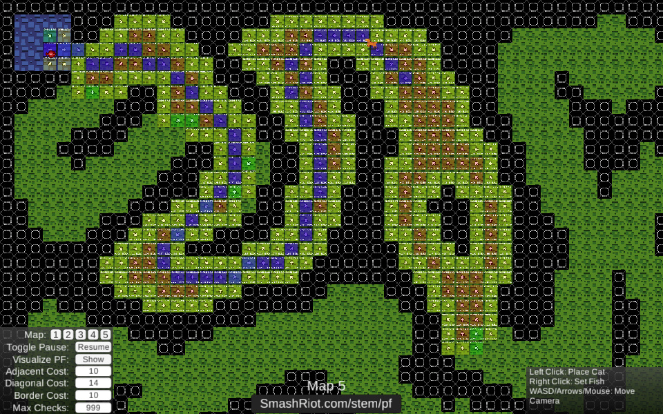 A* Pathfinding Demo Screenshot